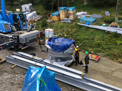 Vorbereitungen für die Montage des Seilbahn-Motors | © Planai