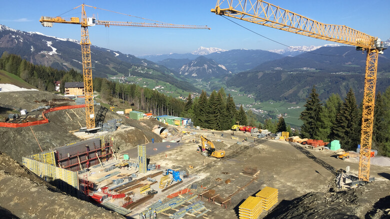 Baustelle im Bereich Mittelstation