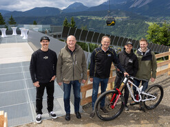 Eröffnung der neuen Bikebrücke im Bikepark Schladming | © Harald Steiner